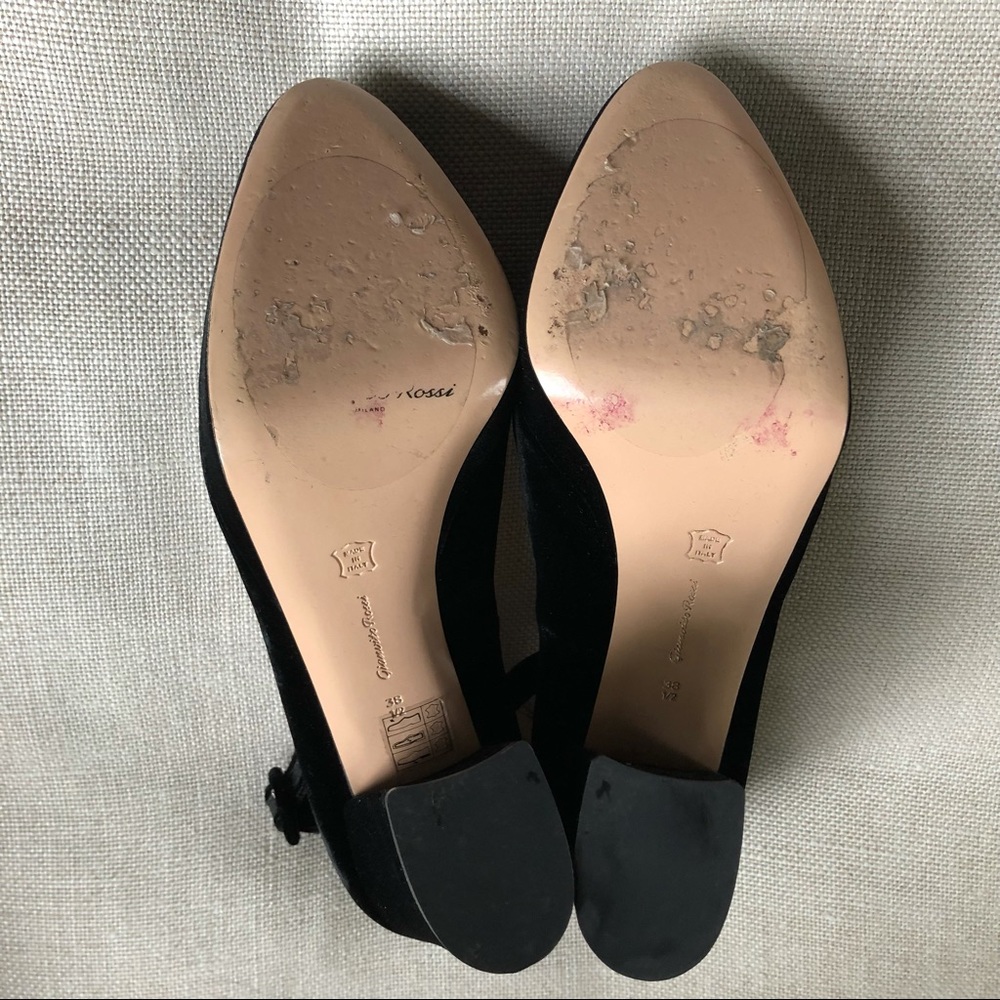 Gianvito Rossi Pumps Platform Velvet Black Strap - Picture 8 of 8